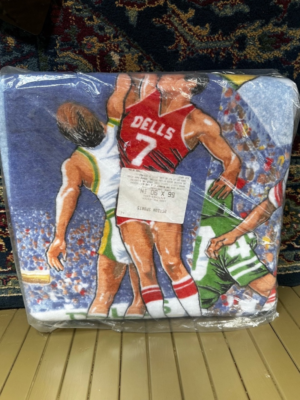 Deadstock Action Sports 66x90 Stitched-ends Polyester Vintage Blanket SEALED